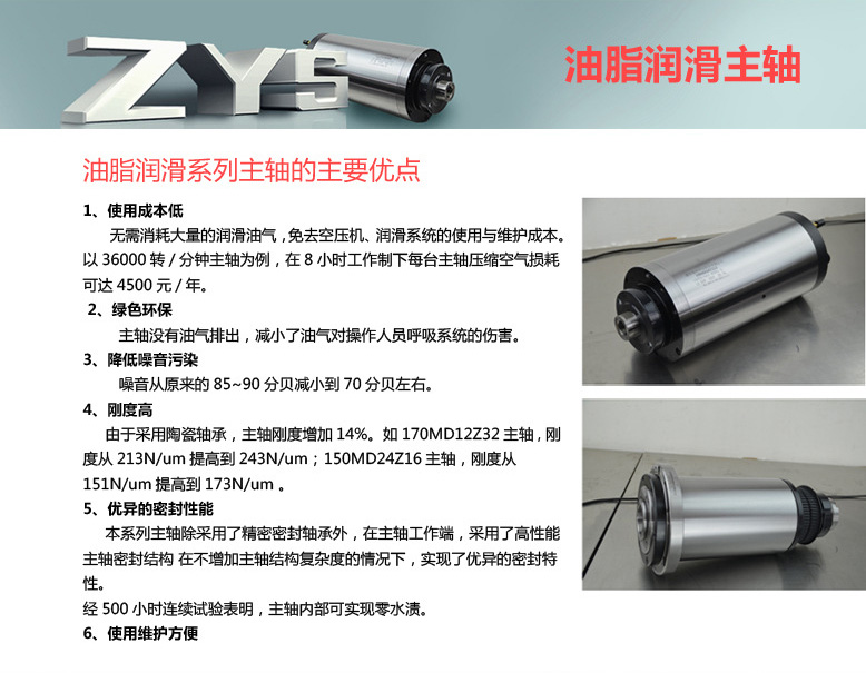 機床高速磨用電主軸120MD36Y8.5C(GDZ36C)